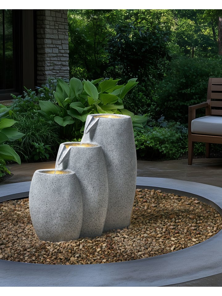 Beliani Gartenbrunnen ARKLE in Grau - (W) 63 x (H) 70 x (L) 28 cm günstig kaufen onesize