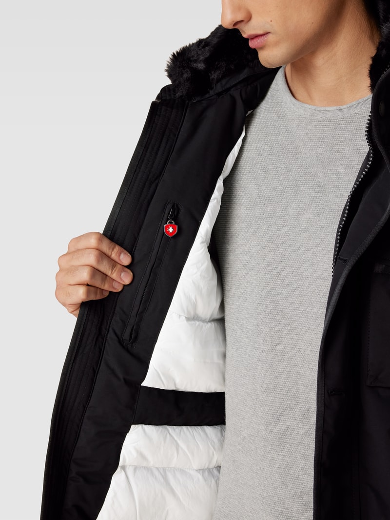 Jacke mit herausnehmbarer Kapuze Modell 'DISCOVERY' in schwarz