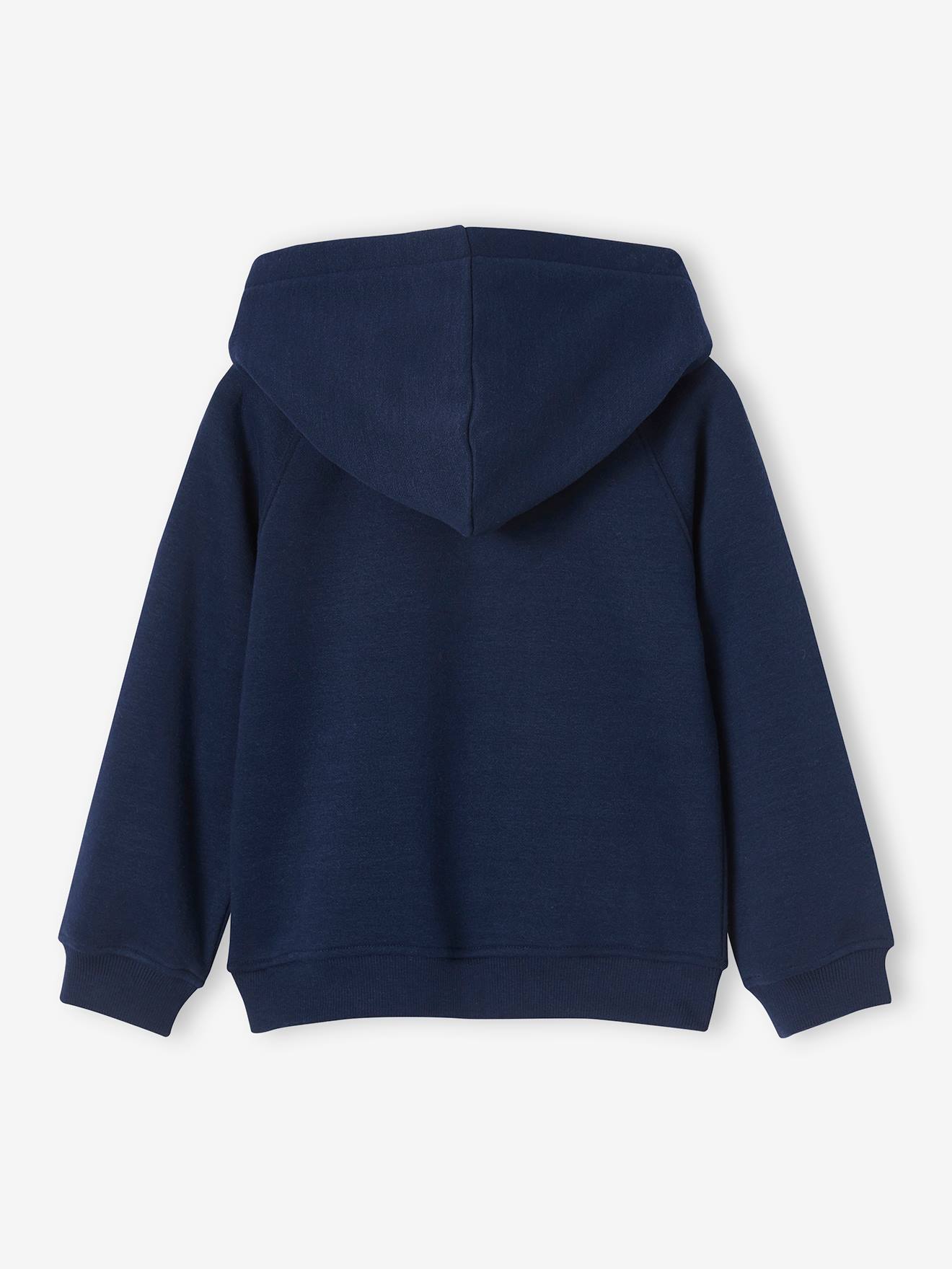 Sweat zippé à capuche motif 
