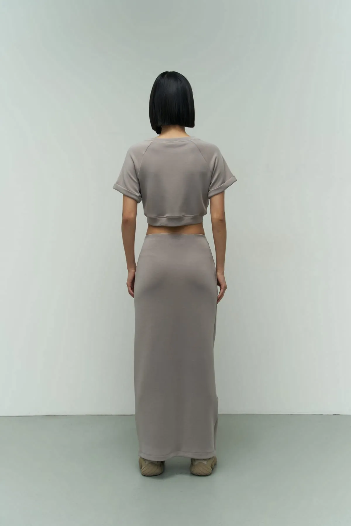 MAİ COLLECTİON  Paloma Nerz-Crop-Rock-Set