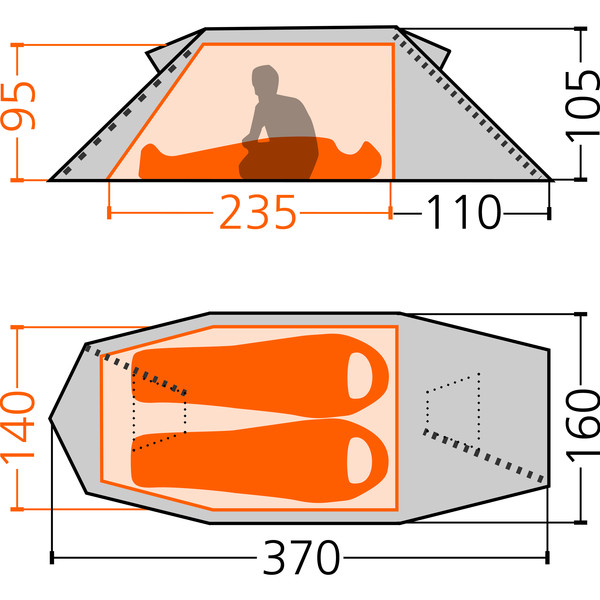 ARCTIS 2.235 PU - Tunnelzelt
