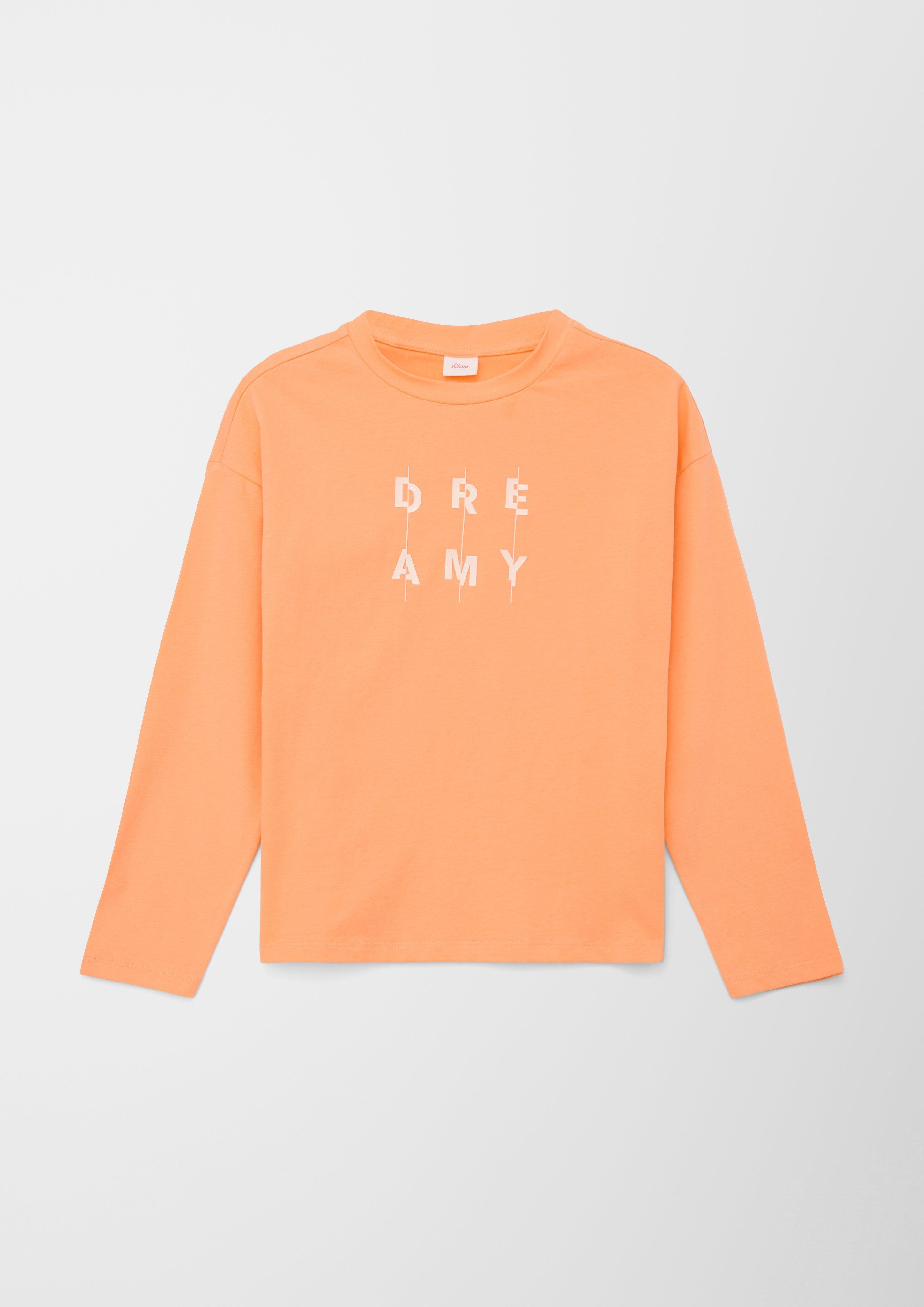 Longsleeve mit gummiertem Frontprint  2119771-2136