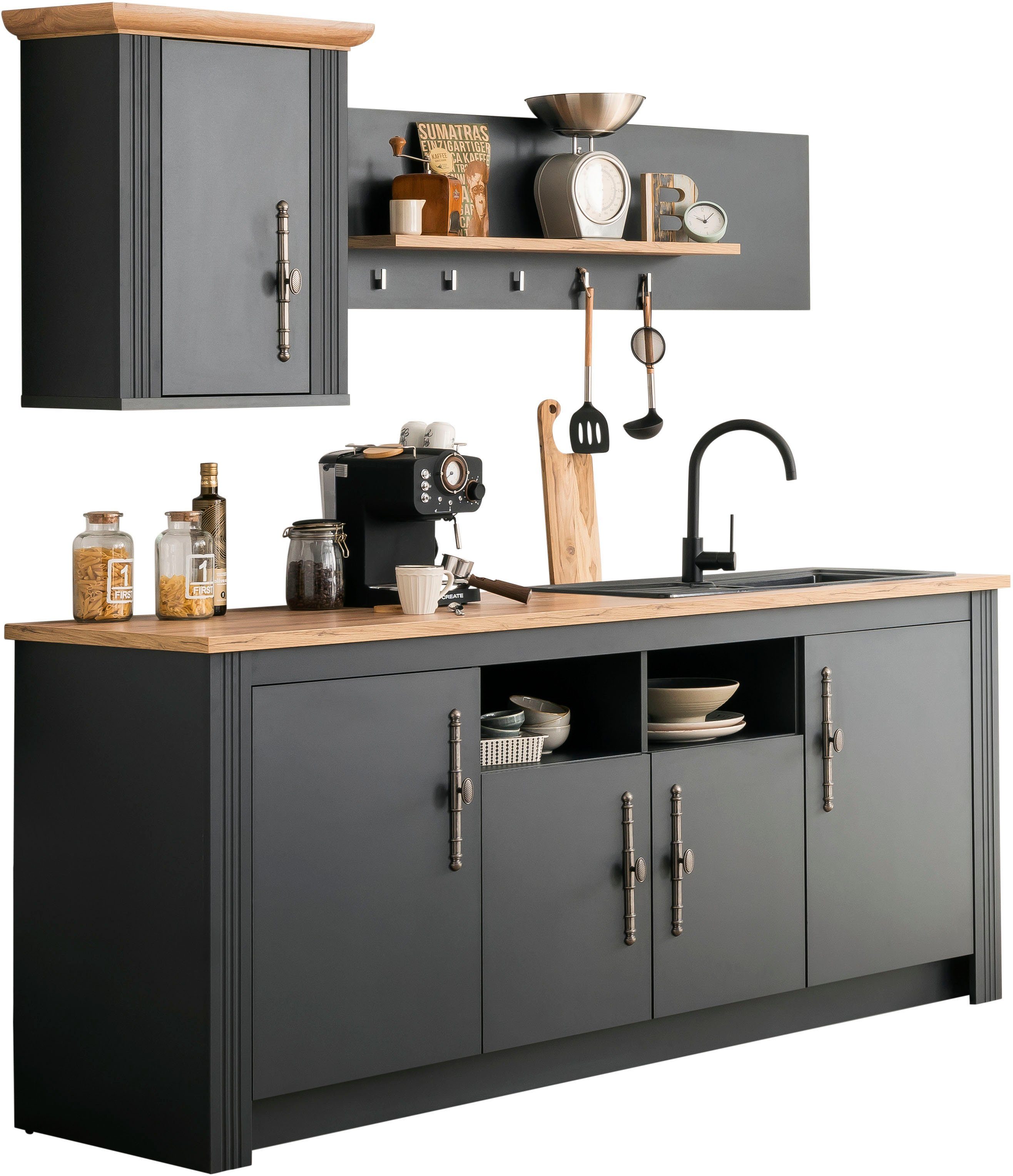Home affaire Küche Westminster, Breite 204 cm, ohne E-Geräte