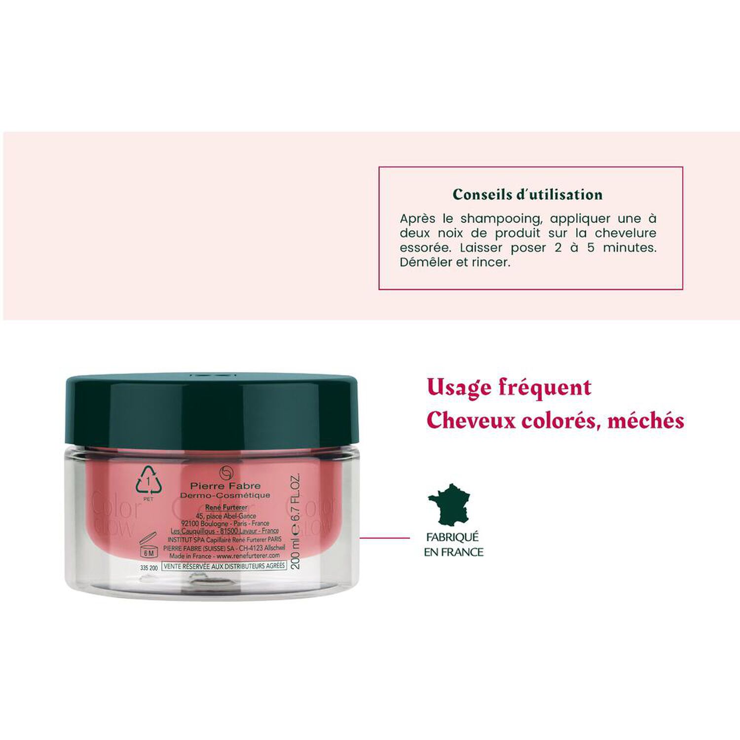 René Furterer Color Glow Masque conditionneur Cheveux colorés
