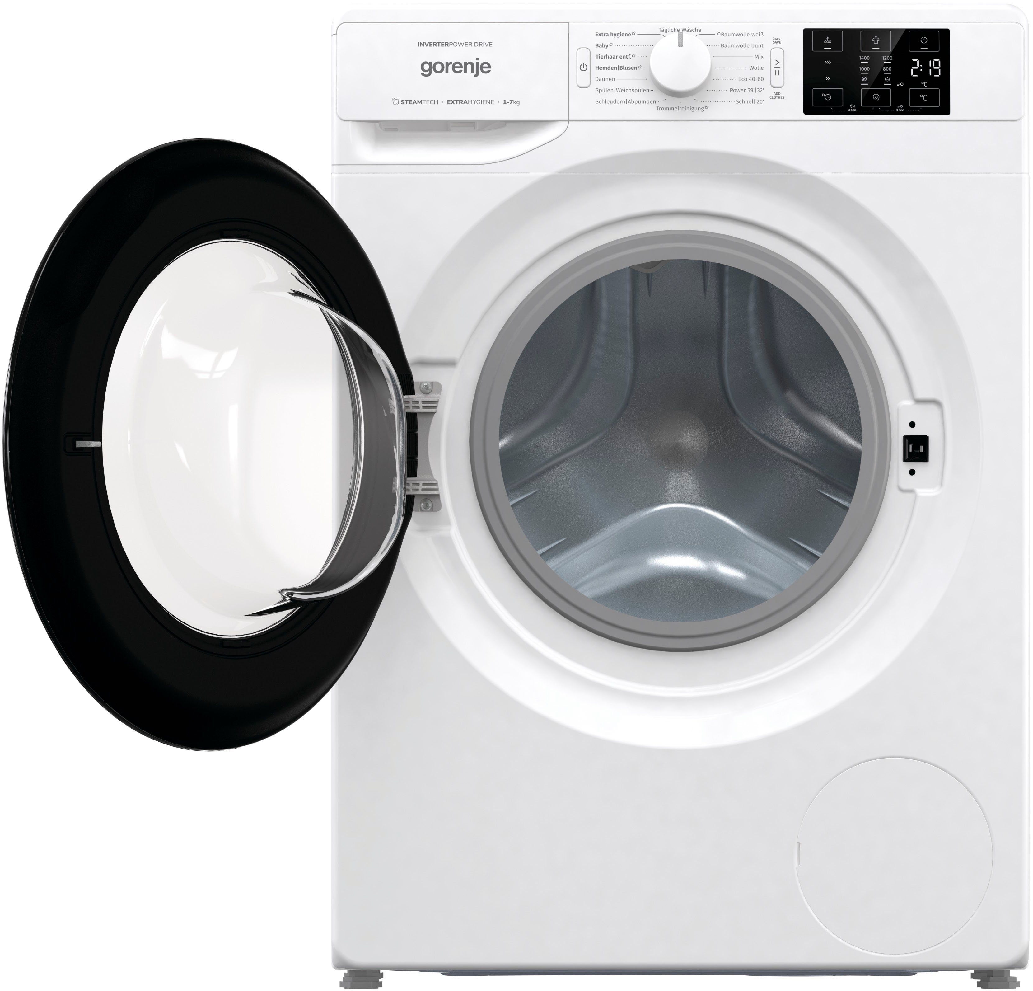 GORENJE Waschmaschine Wave NEI74SAP, 7 kg, 1400 U/min, nur 47 cm tief