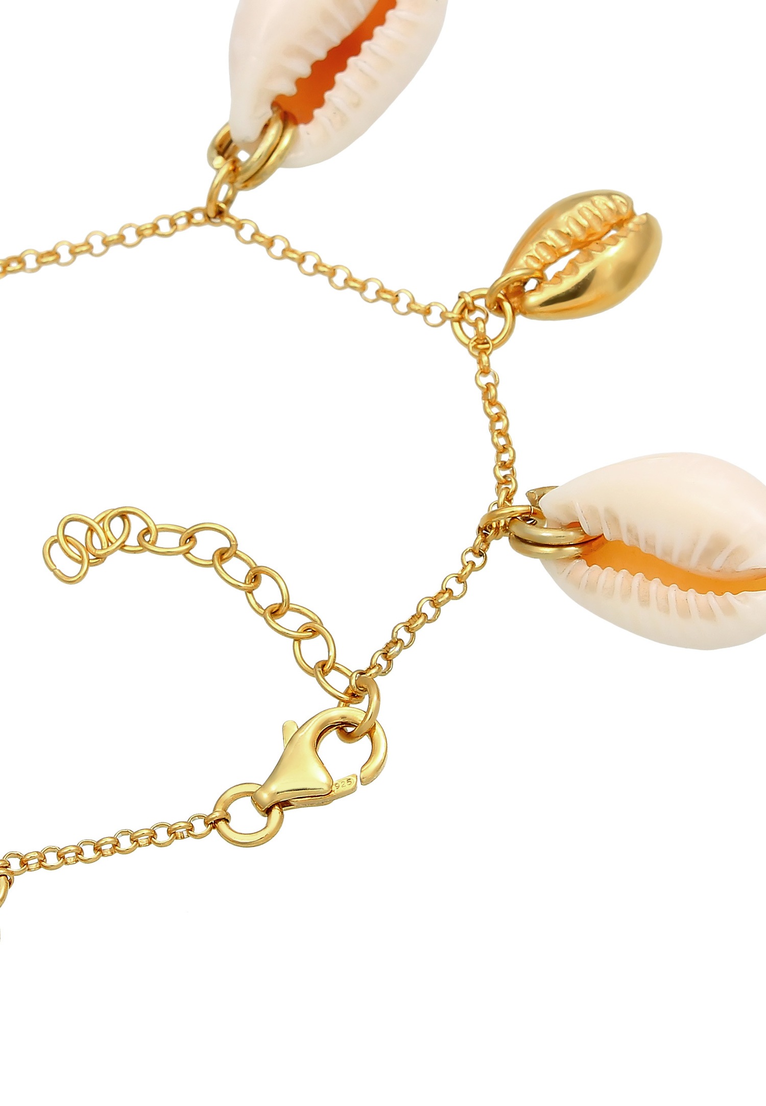 Elli Femme Pendentif de Kauri Shells en Argent Sterling 925