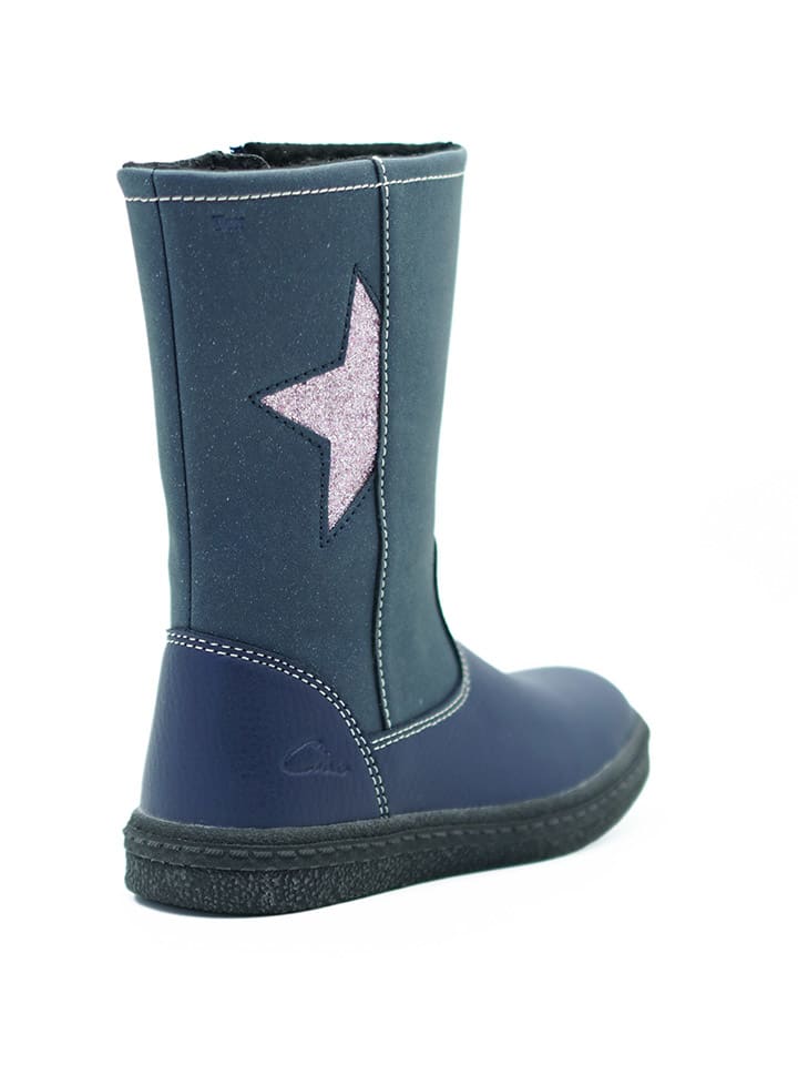 Ciao Leder-Stiefel in Blau günstig kaufen