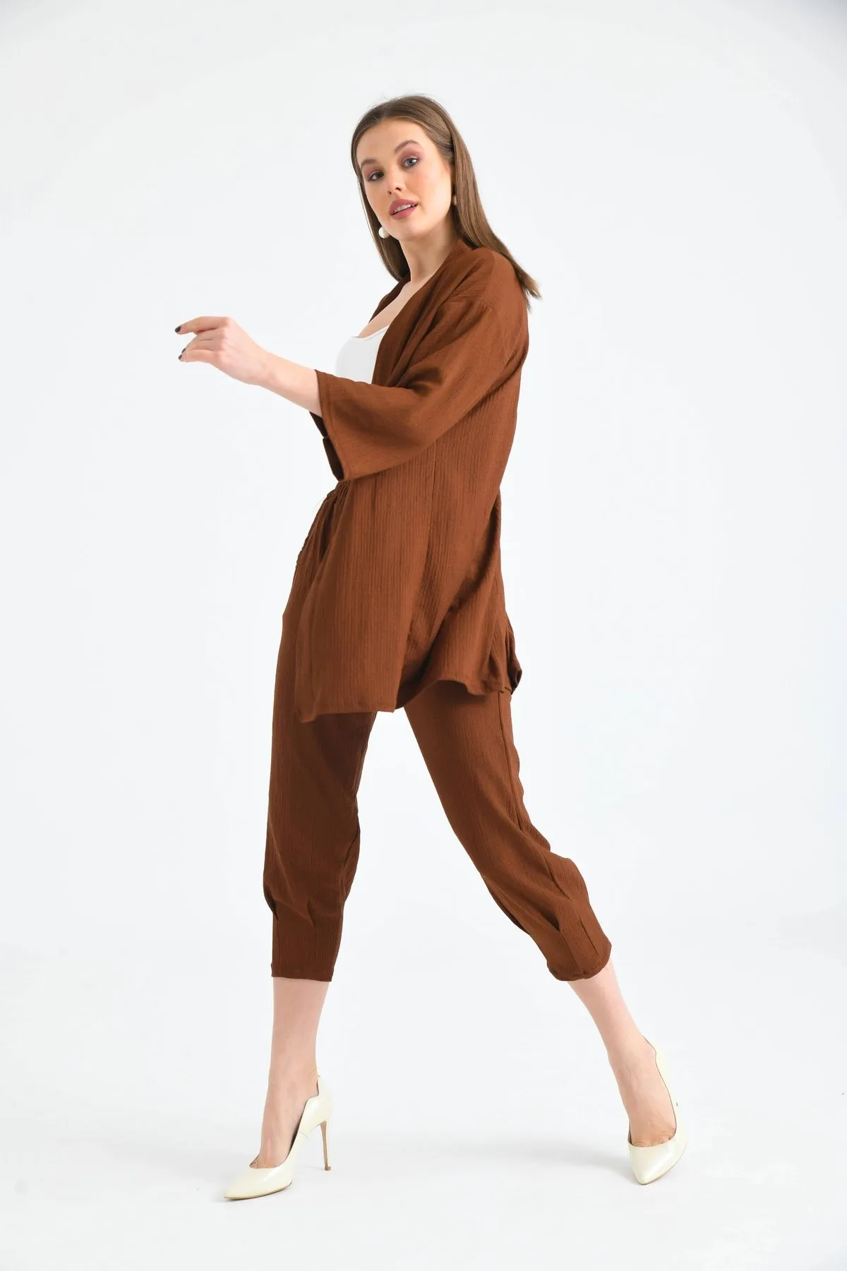 VOLT CLOTHİNG  Uncovered Kimono-Set für Damen