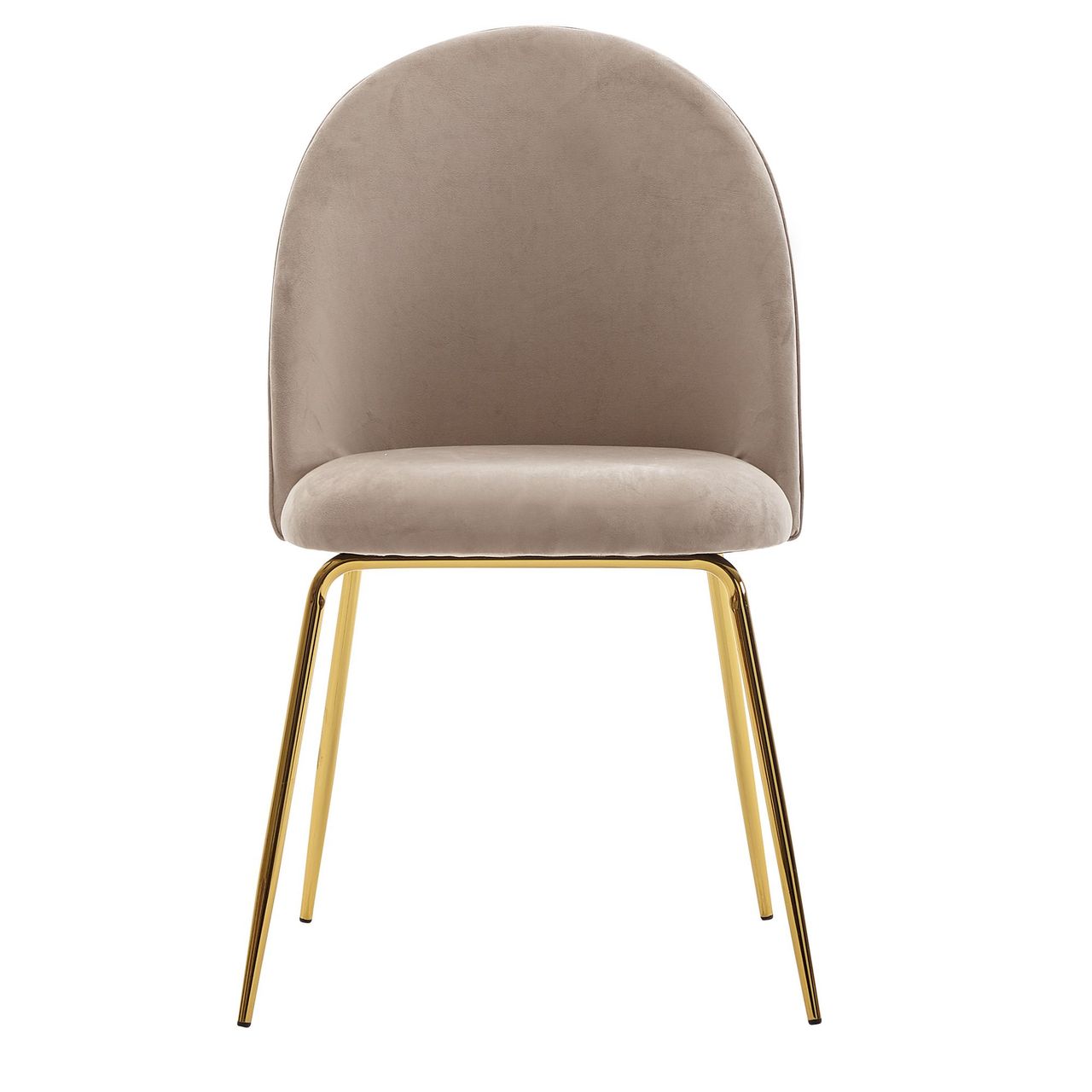Wohnling Esszimmerstuhl 2er Set Beige Samt