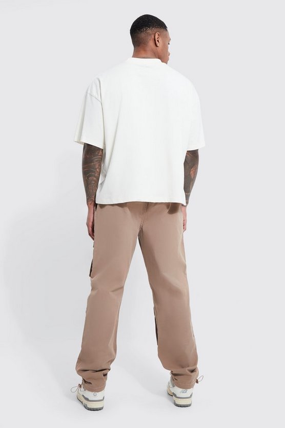 Gerade Cargo-Hose mit elastischem Bund und 4 Taschen