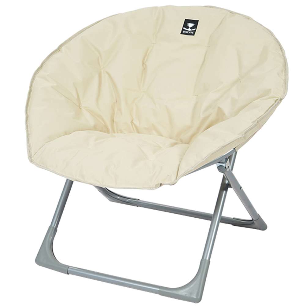 BIXENTE faltbarer Lounge Klappsessel creme