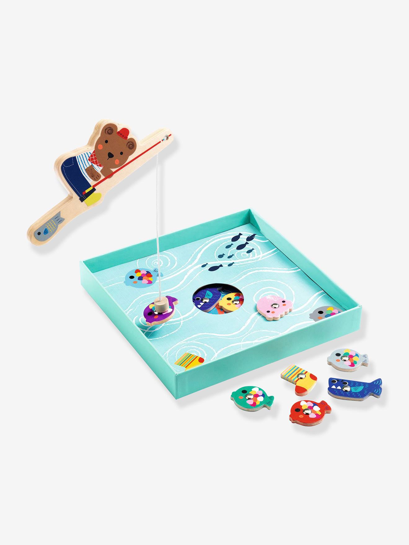 Djeco Magnetisches Kinder Angelspiel Fuzzyfish DJECO - blau