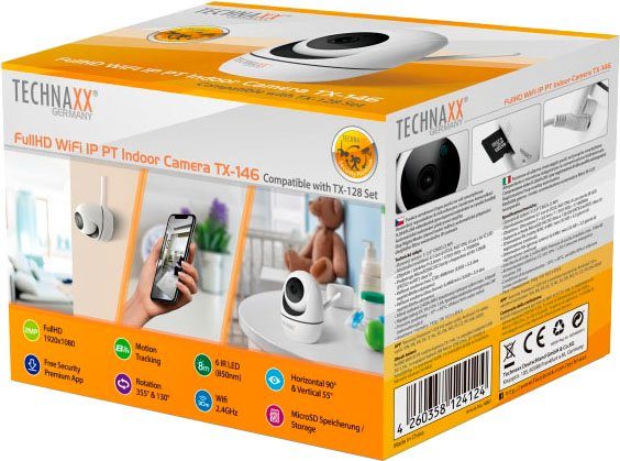 Technaxx TX-146 Full HD WLAN IP PT Innenkamera Überwachungskamera (Innenbereich)
