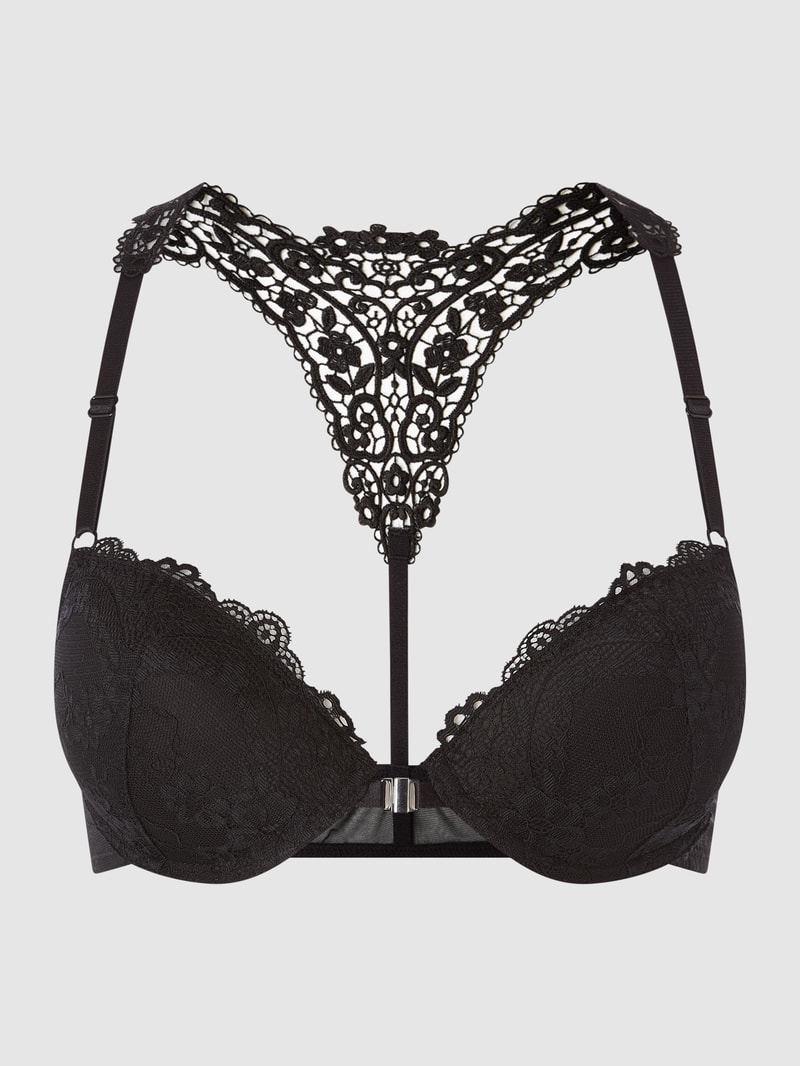 Push-up-BH aus Spitze in schwarz