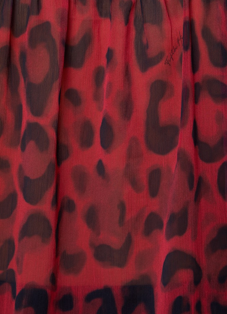 Blusa semitrasparente Dilara di Fifth House con stampa leopardata