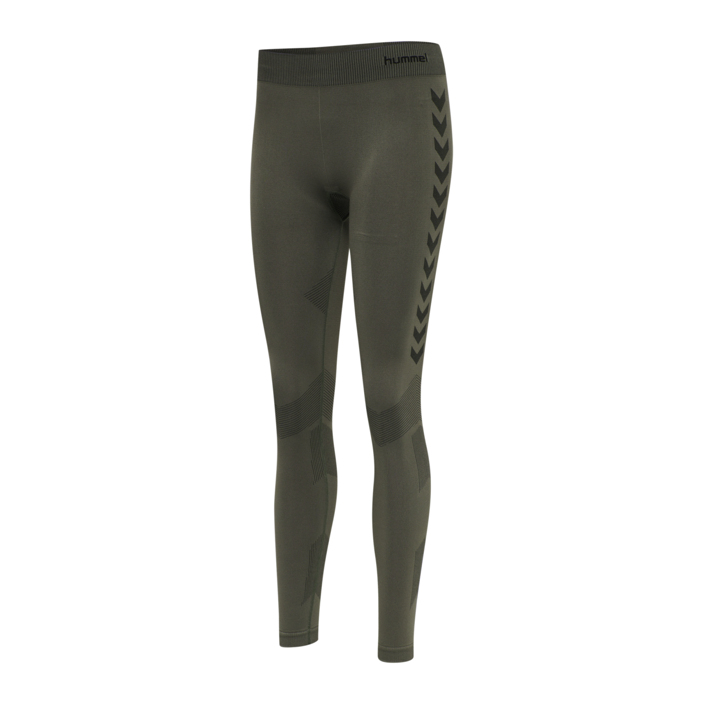 Hummel hmlFIRST Seamless Tight Damen Khaki F6084