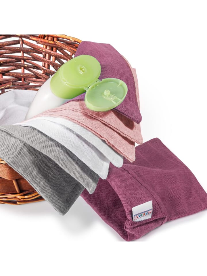 Makian Mull-Waschhandschuh 8er Pack 15 x 20 cm - Orchidee in rosa,lila günstig kaufen onesize