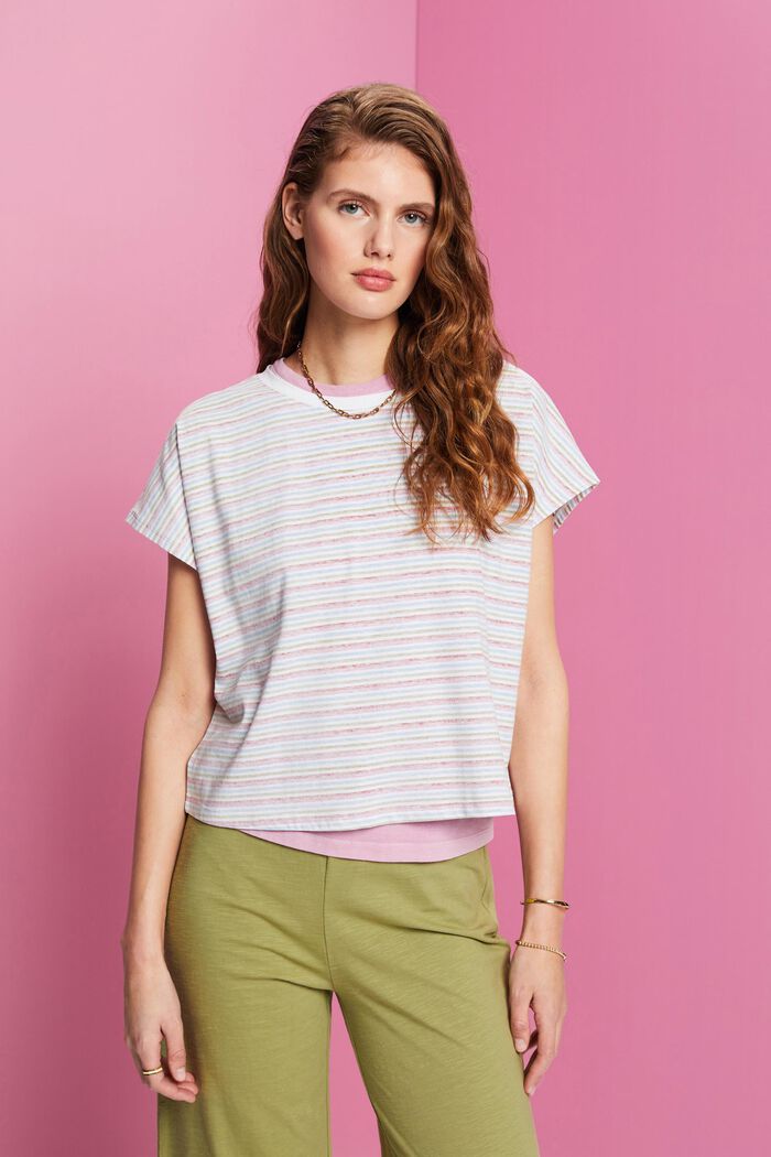 Gestreiftes, verkürztes T-Shirt