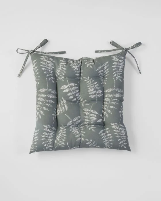 Lot de 2 galettes de chaise imprimé feuilles