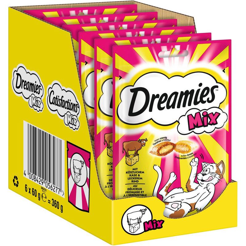 Sparpaket Dreamies Katzensnacks Mix Pack 6 x 60 g