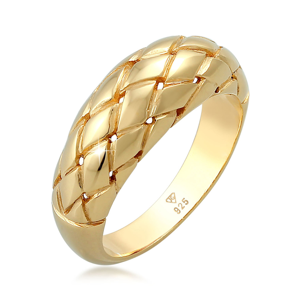 Elli Elli Bague Bague pour femme Rhomb Raffinée Chunky Trend Blogger en argent sterlin Bague