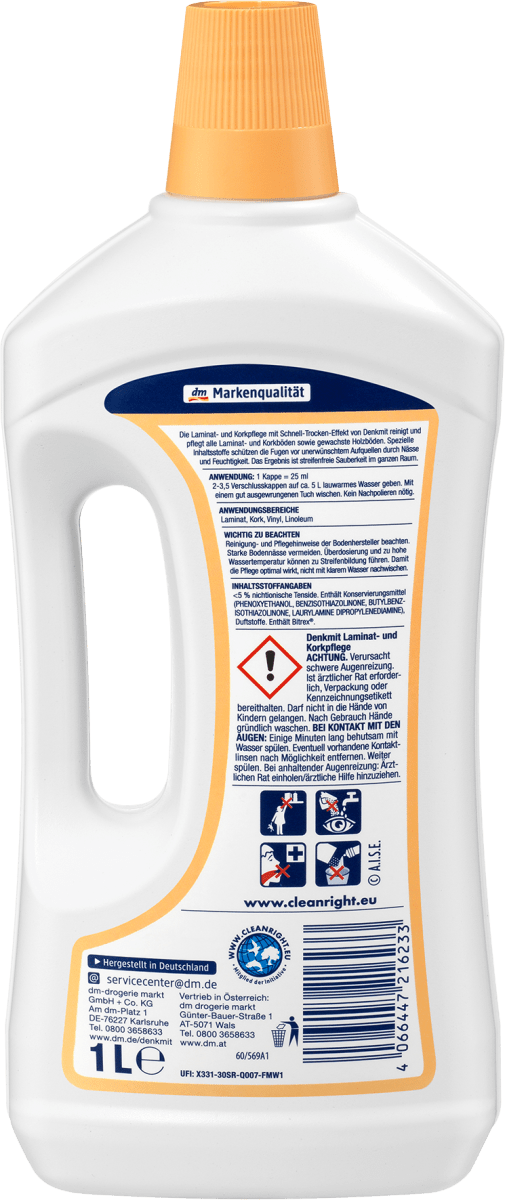 Bodenreiniger Laminat- und Korkpflege, 1 l