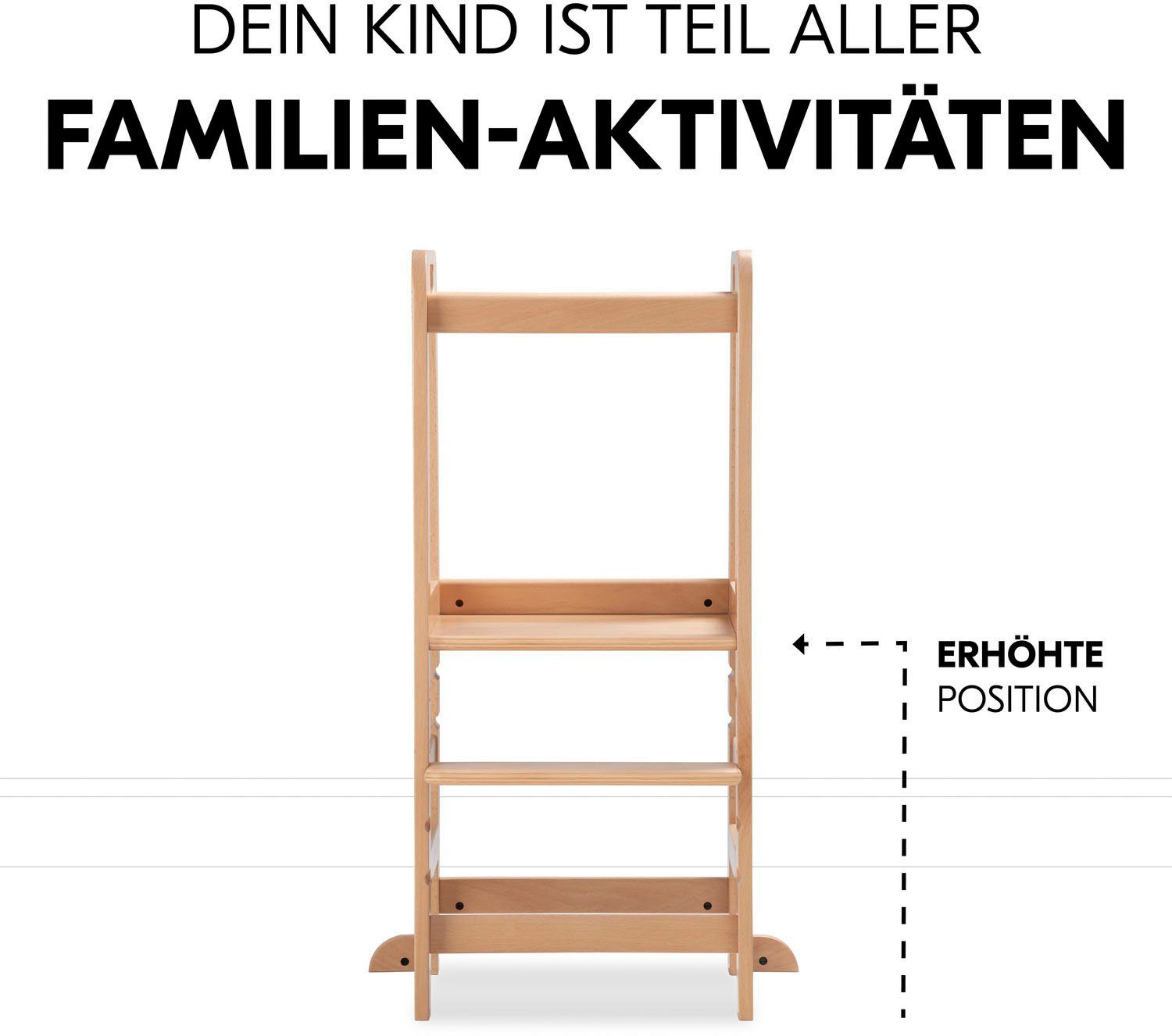 Hauck Stehhilfe Lernturm Learn N Explore, Natural, FSC® - schützt Wald - weltweit