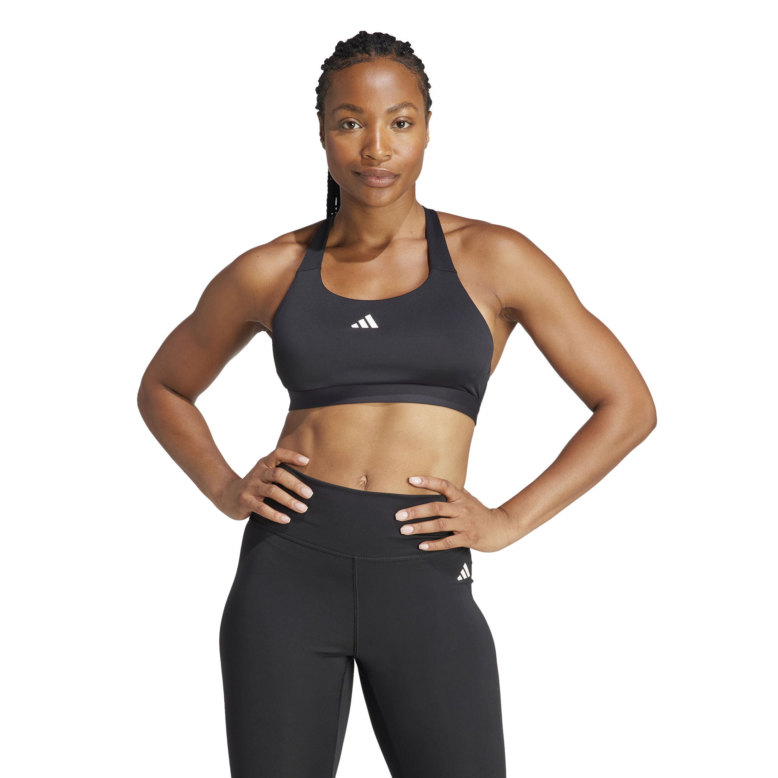 Training High-Support Sport-BH Damen - Schwarz