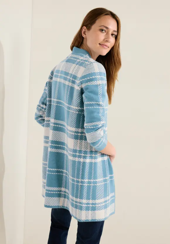 CECIL Karierter Longcardigan
