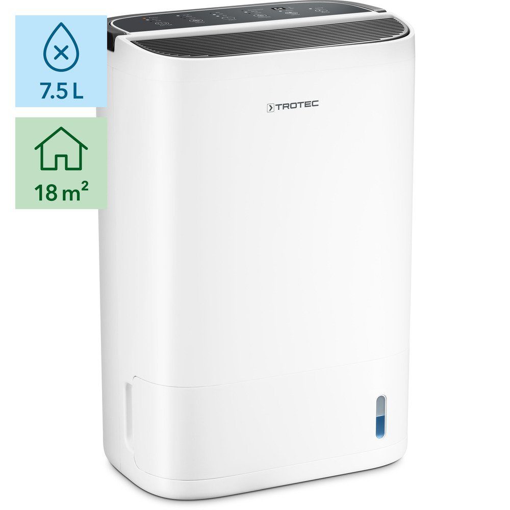 TROTEC Luftentfeuchter TTR 50 E, für 45 m³ Räume, Entfeuchtung 7,50 l/Tag, Tank 2,50 l, Luftentfeuchter Adsorptionsentfeuchter Trocknungsgerät