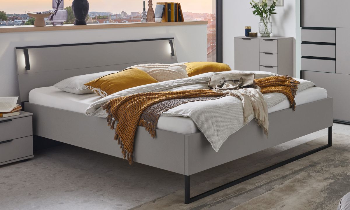 Bett Tilburg Saharagrau 180 x 200 cm