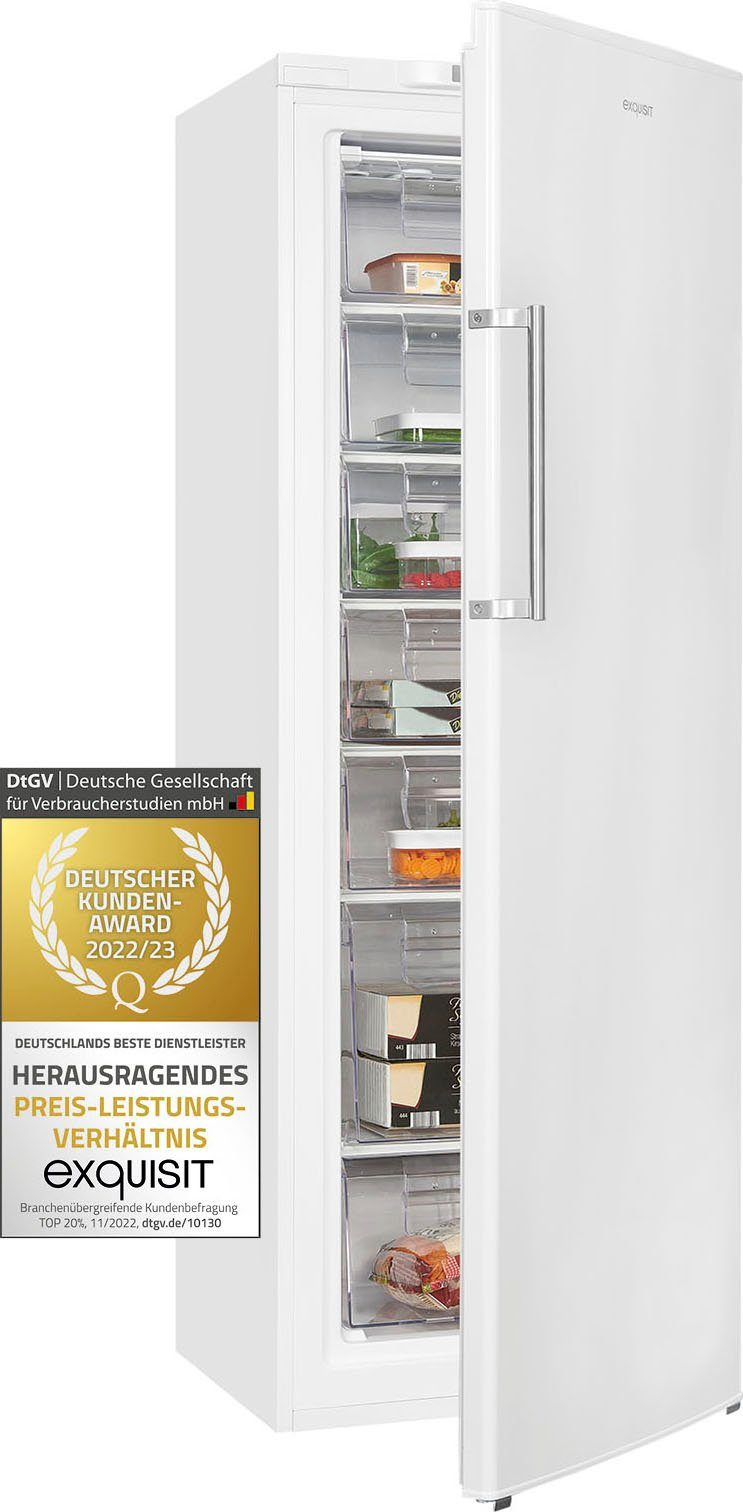 exquisit Gefrierschrank GS280-HE-040D, 171 cm hoch, 60 cm breit