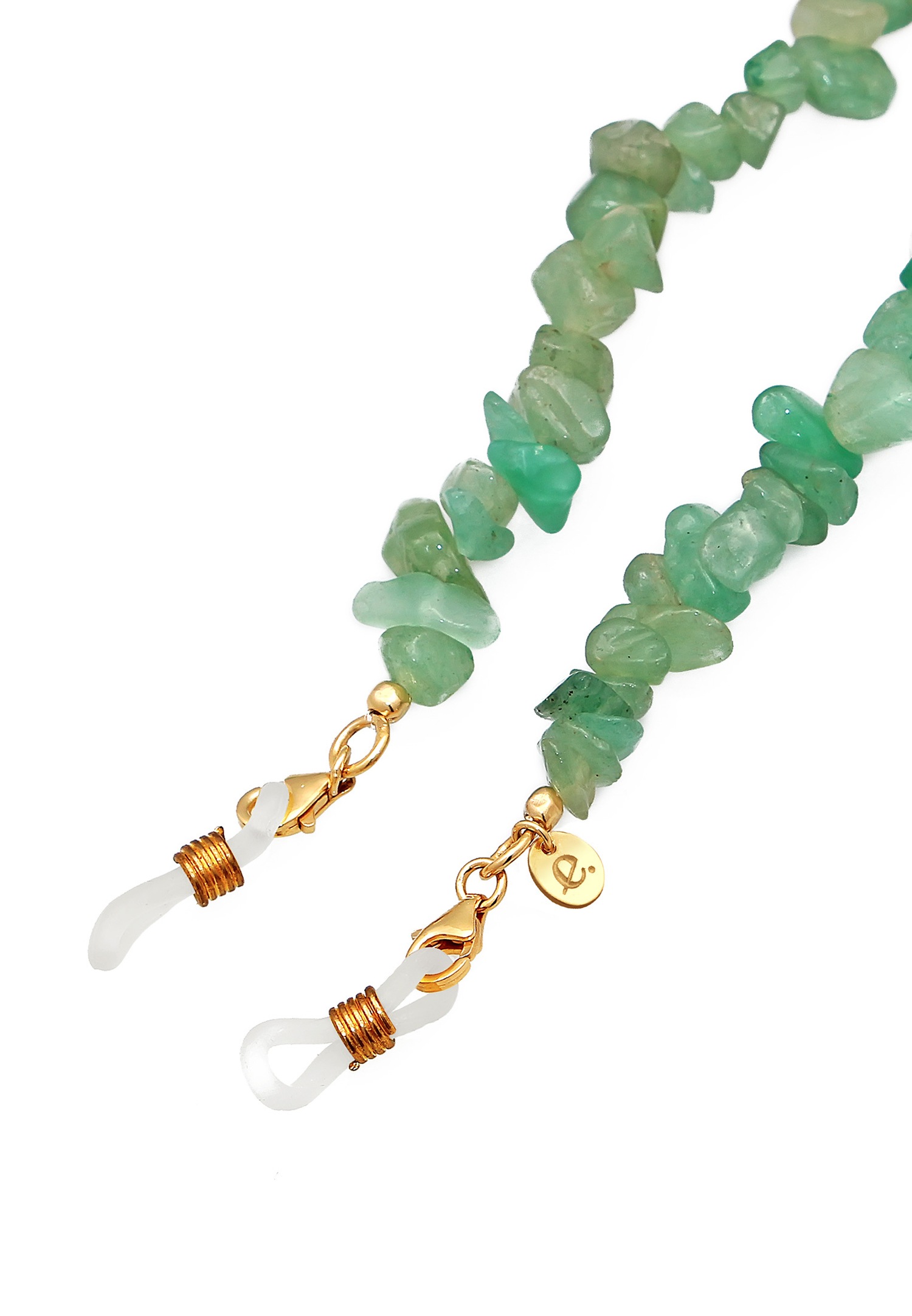 Collana Splitter Nature Glasses da donna Elli PREMIUM con pietre di avventurina in argento sterling 925 placcato oro