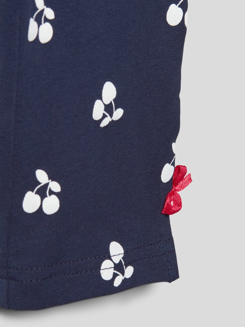 Leggings mit Allover-Muster in blau