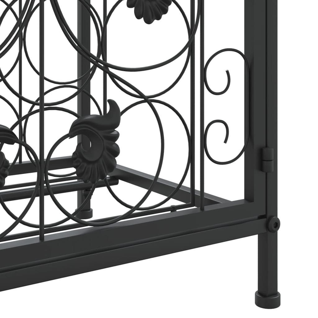 vidaXL Weinregal Weinregal für 41 Flaschen Schwarz 45x36x120 cm Schmiedeeisen