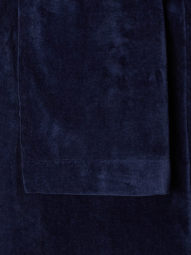 Bademantel aus Baumwolle in marineblau