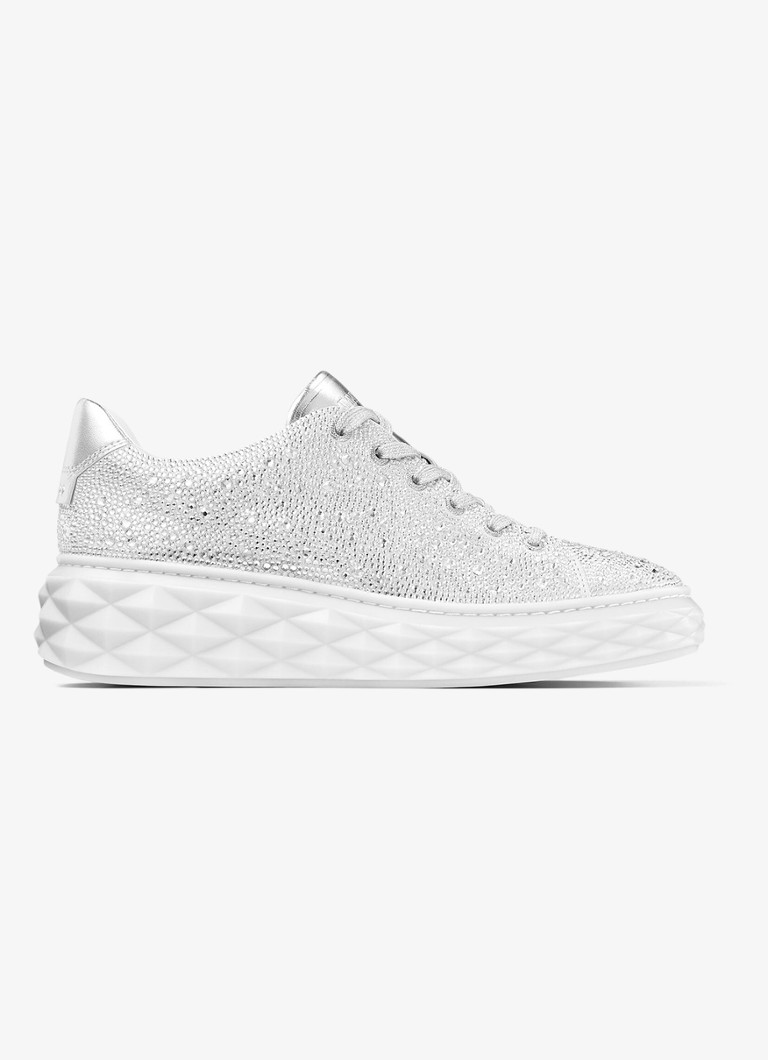 Jimmy Choo Diamond Light Maxi/F -karitsannahkaiset lenkkarit strassikivillä