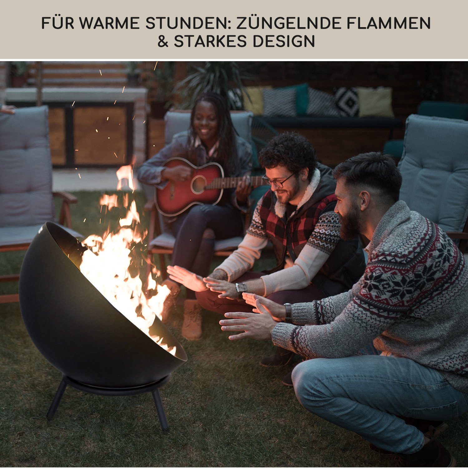 blumfeldt Feuerschale Fireball, (Set), Feuerkorb Feuerstelle Outdoor Feuerschale Garten Lagerfeuerschale