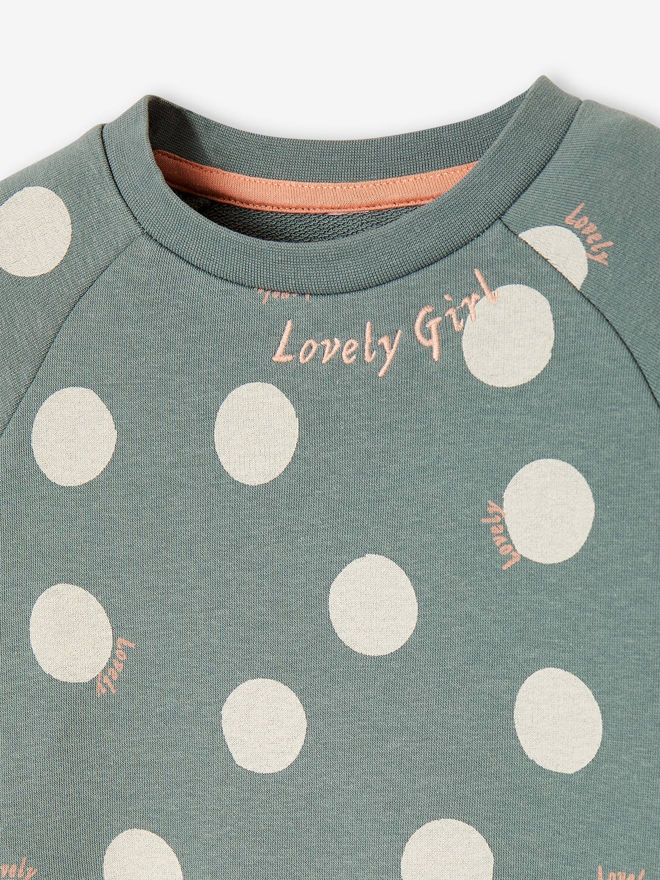 Robe sweat fantaisie fille écru