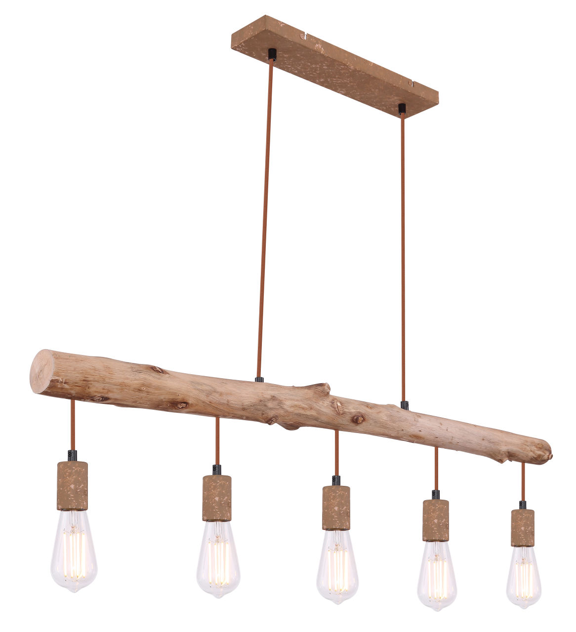 Globo Lighting - JAKOB - Hängeleuchte Metall rostfarben, 5x E27