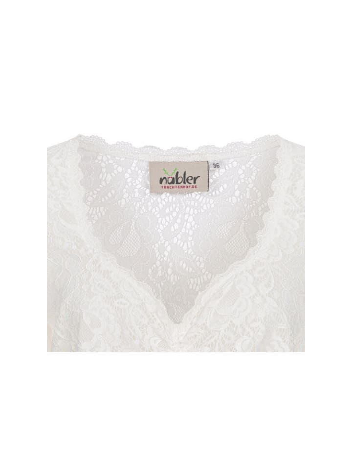 Nübler Dirndlbluse Kurzarm Josefine in Creme günstig kaufen