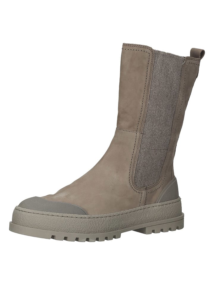 Gabor Leder-Chelsea-Boots in Hellbraun/ Beige günstig kaufen