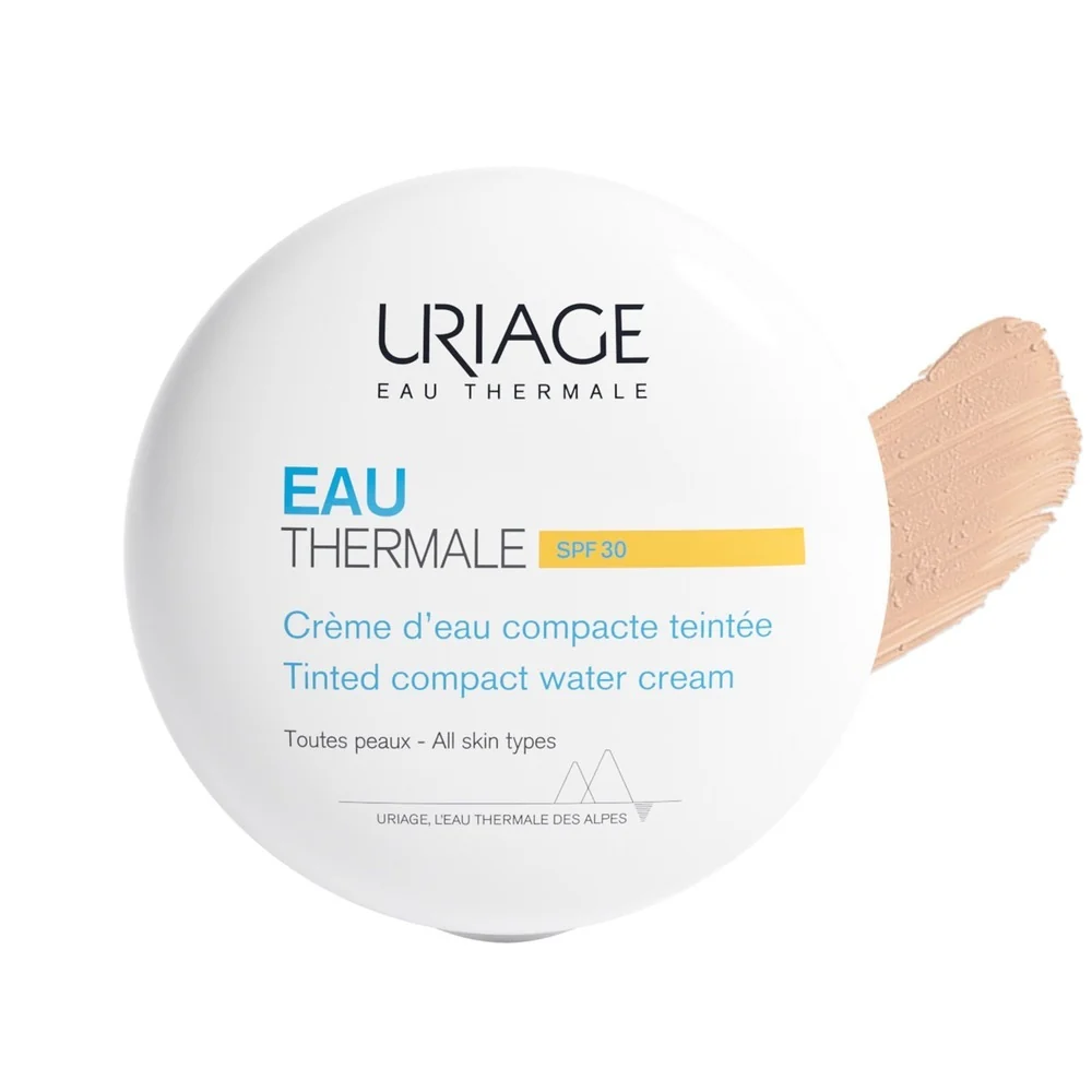 EAU THERMALE Crema hidratante facial compacta con agua colorante SPF30 - Base de maquillaje en crema, base de maquillaje compacta