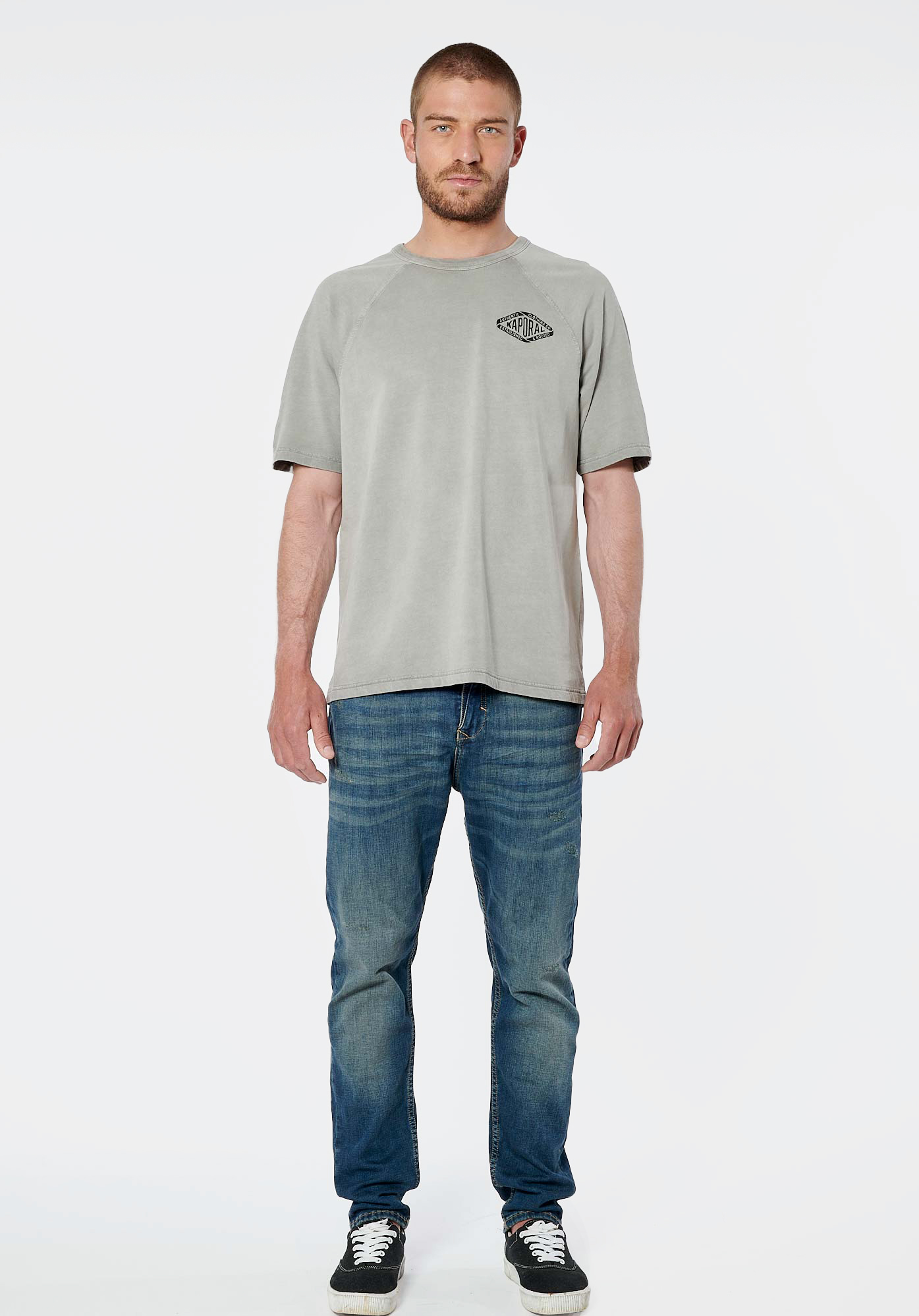 RAKIM  T-shirt gris homme 100% coton bio