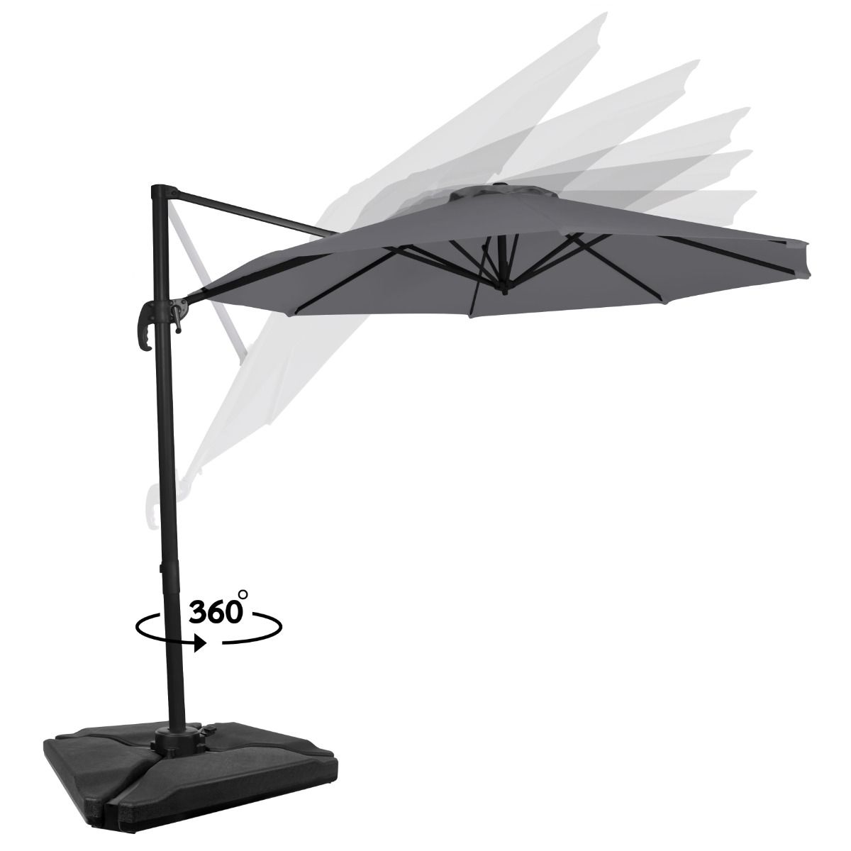 Vonroc Bardoline 300 Sonnenschirm mit 4 Füllbaren fliesen