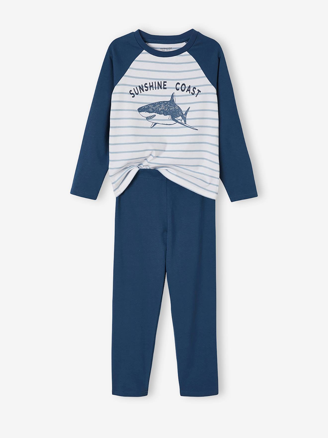 Lot pyjama + pyjashort océan garçon lot bleu