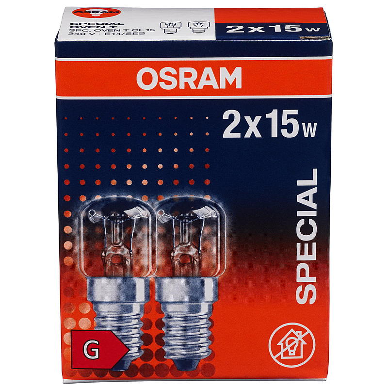 Osram Stekeovnspære 15 w 2 pk e14