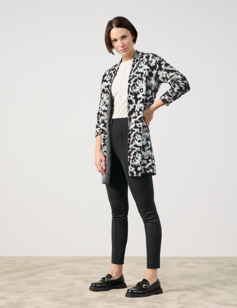 Long-Cardigan mit Jacquardmuster