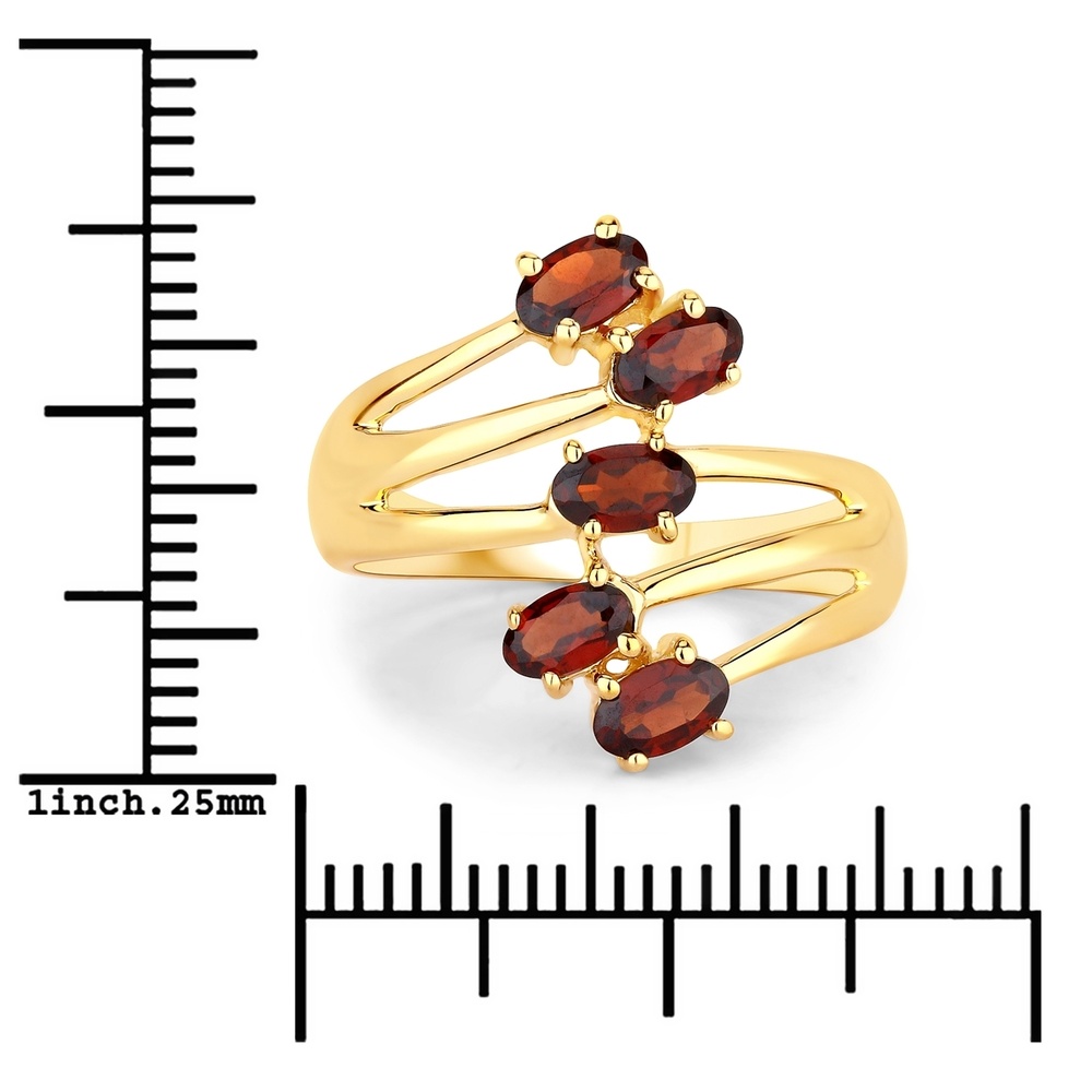 Rafaela Donata Bague Argent sterling Grenat en Or jaune Bague