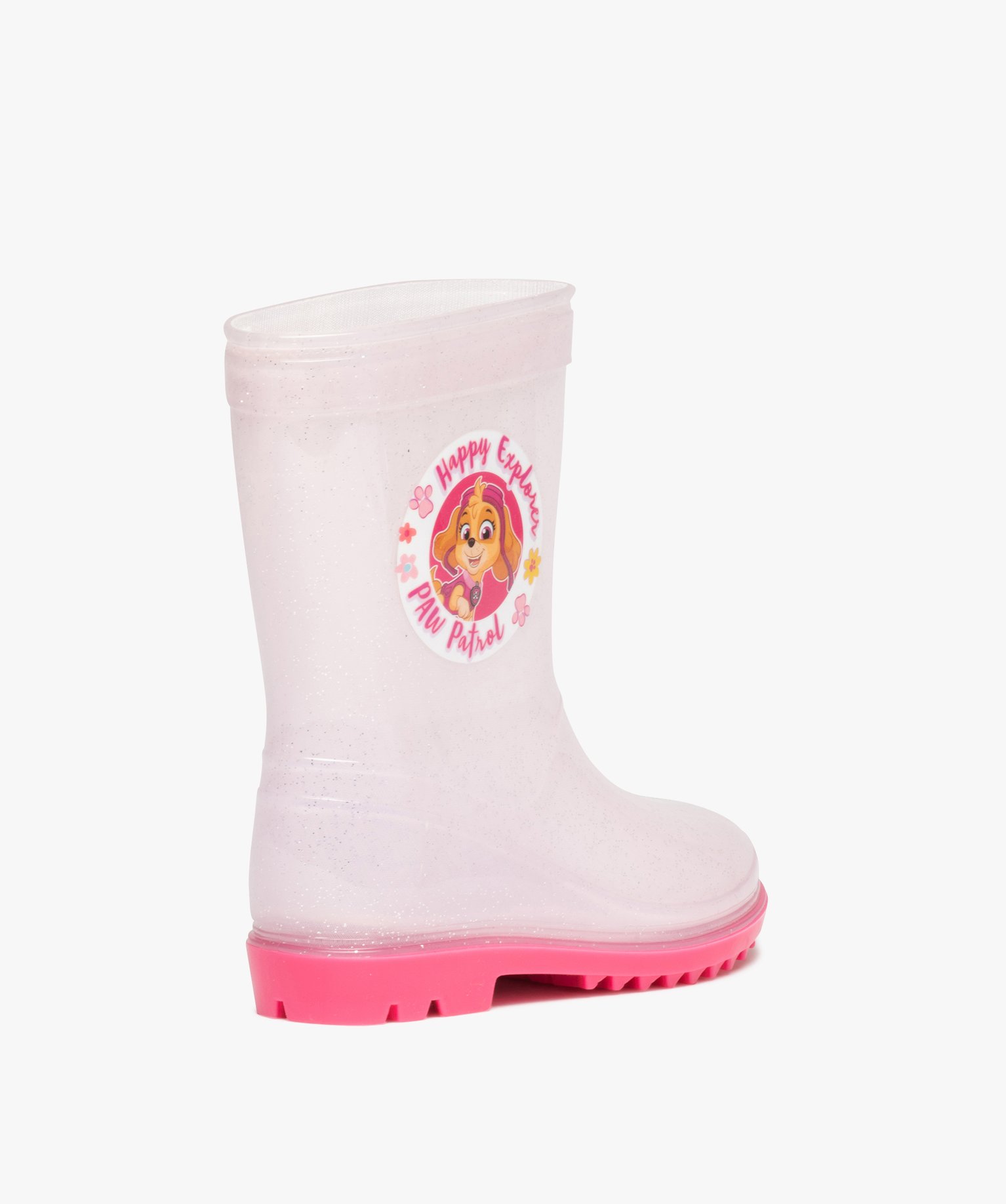Bottes de pluie fille à paillettes - Pat Patrouille rose | GEMO